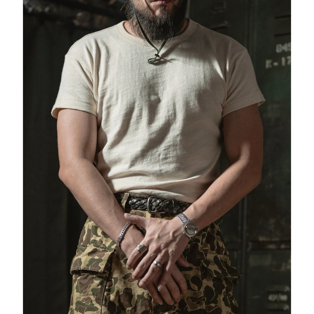 Bronson 1940's US Navy Quarter-Sleeve Slim Fit Sailor Cotton T-Shirts Sz 38